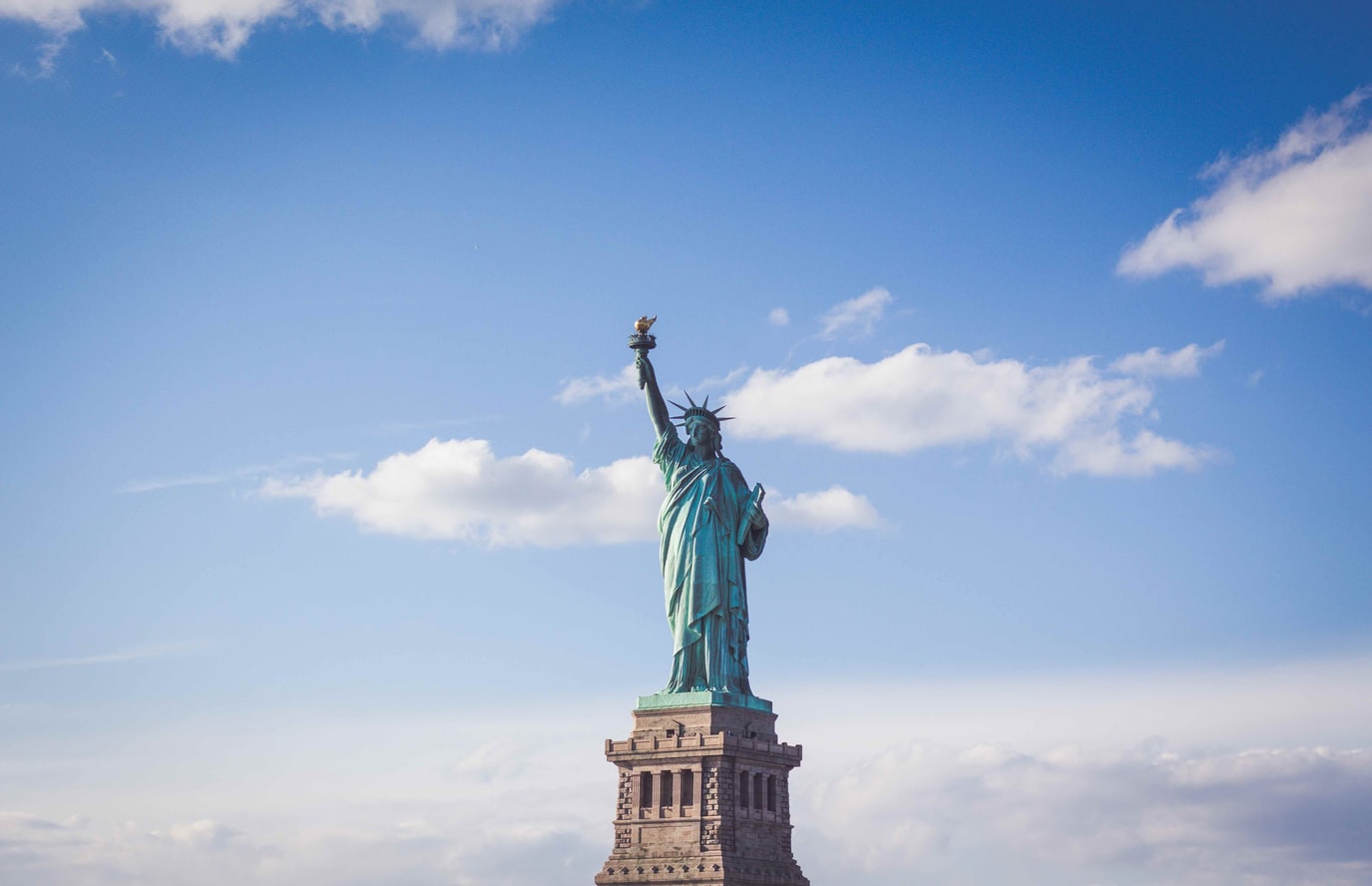 A photo of the statue of liberty